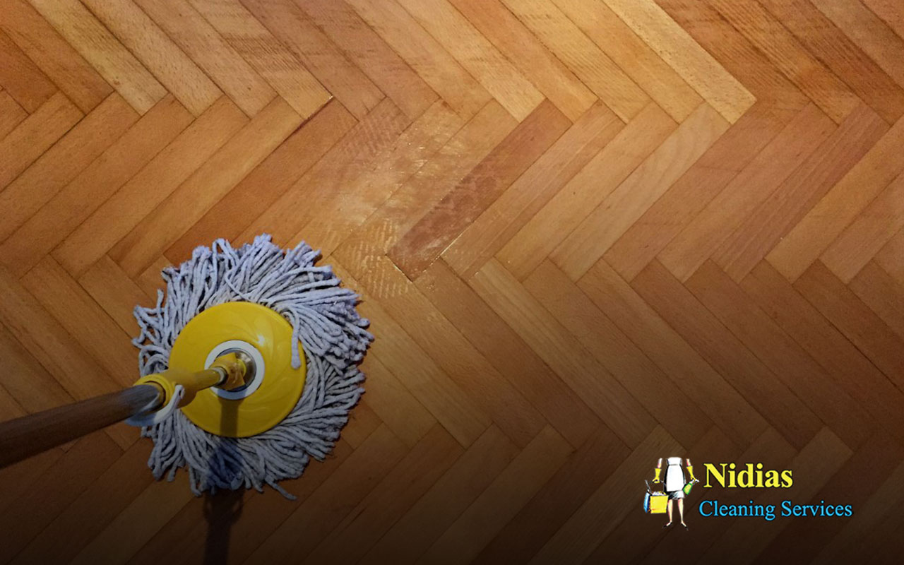 The best hardwood cleaning supplies to maintain wood floor shine and longevity. File Name: maintain-shine-clean-hardwood-floors.jpg